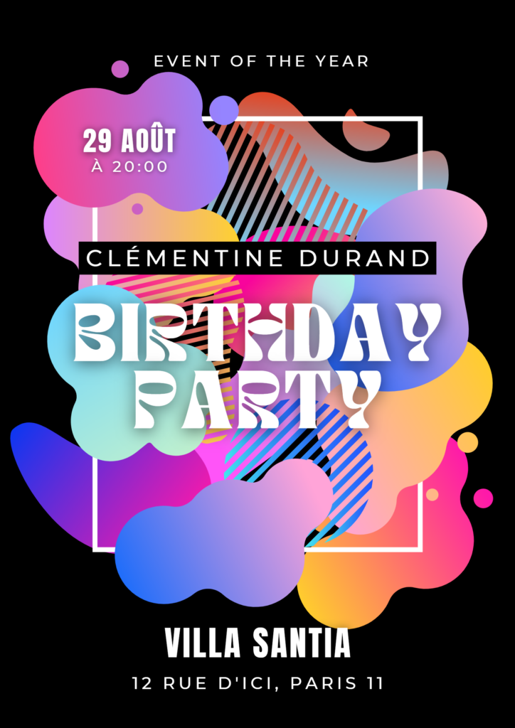 Carton d'invitation anniversaire