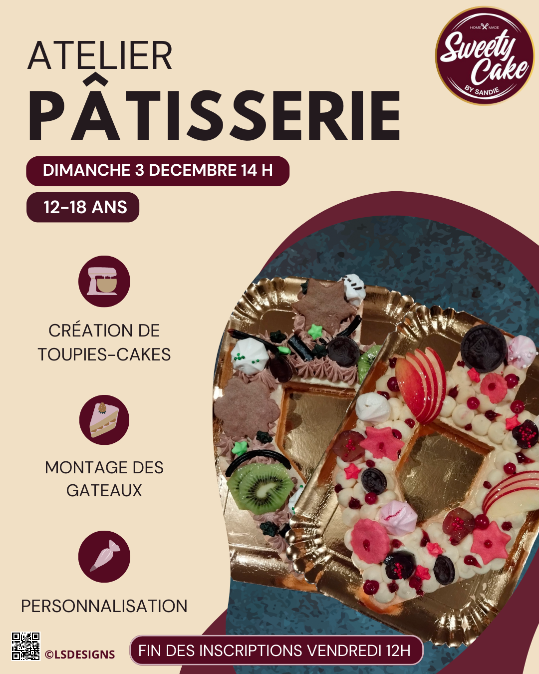 Flyer vente de pâtisserie