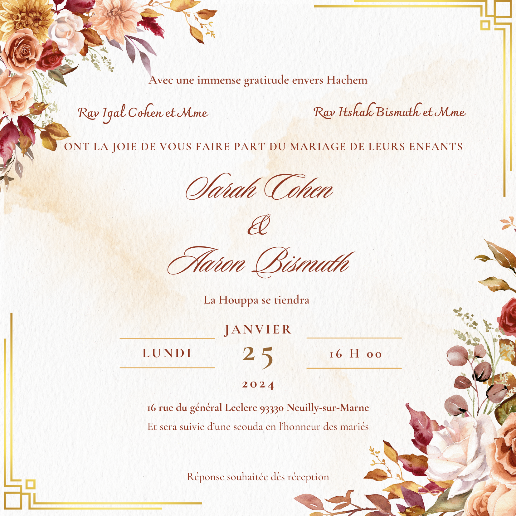 Invitation mariage