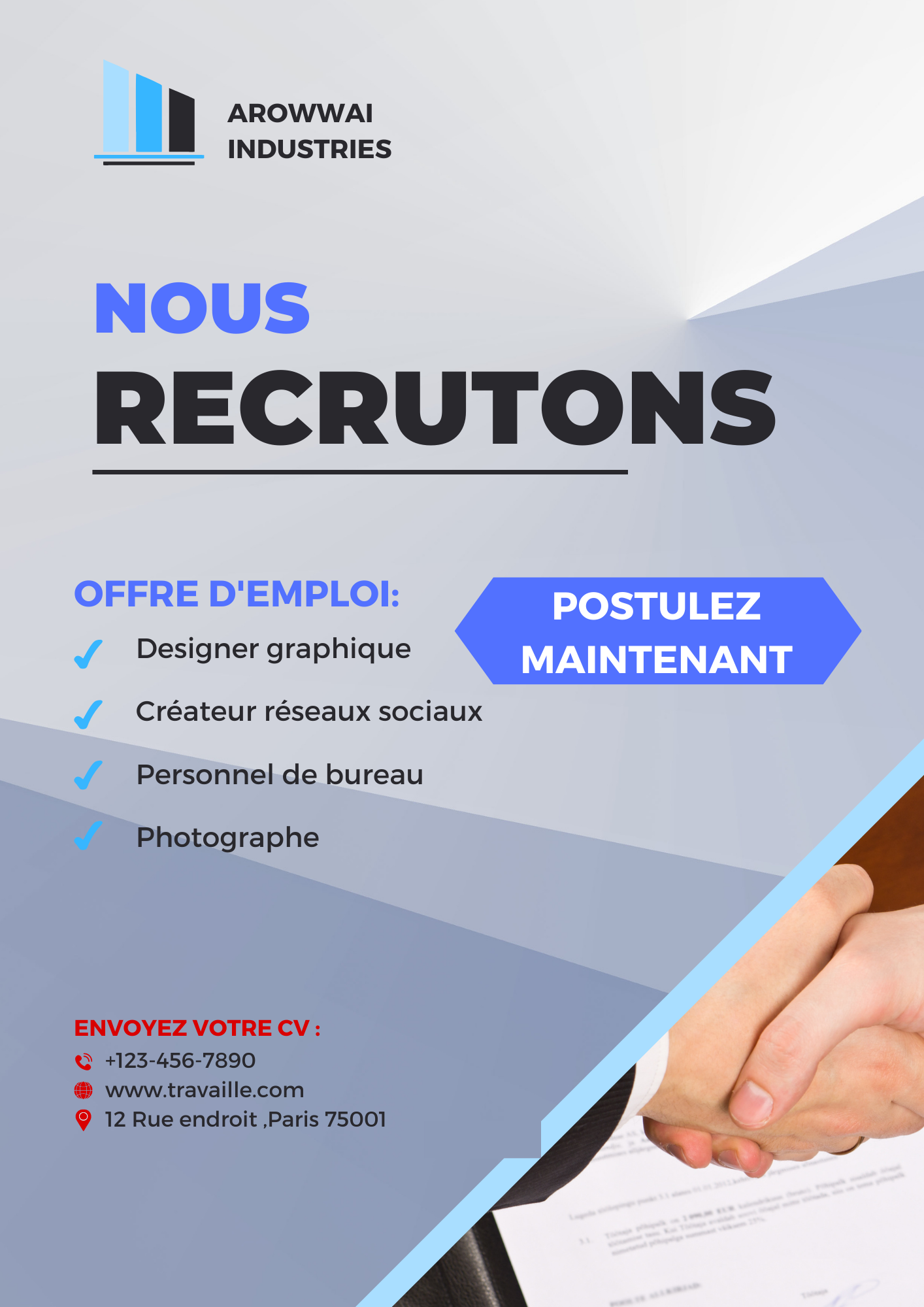 Flyer de recrutement