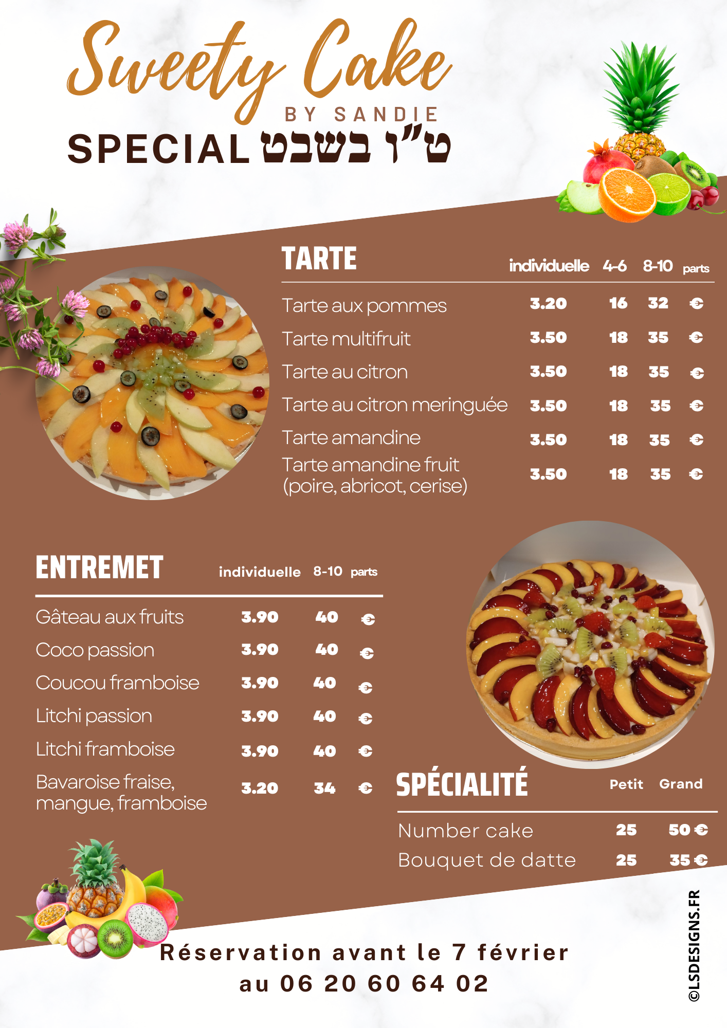 Flyer vente de pâtisserie